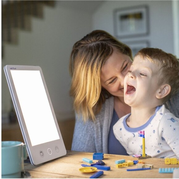 Verilux HappyLight Luxe Touch Light Therapy Makeup Desk Lamp - White - Picture 14 of 16